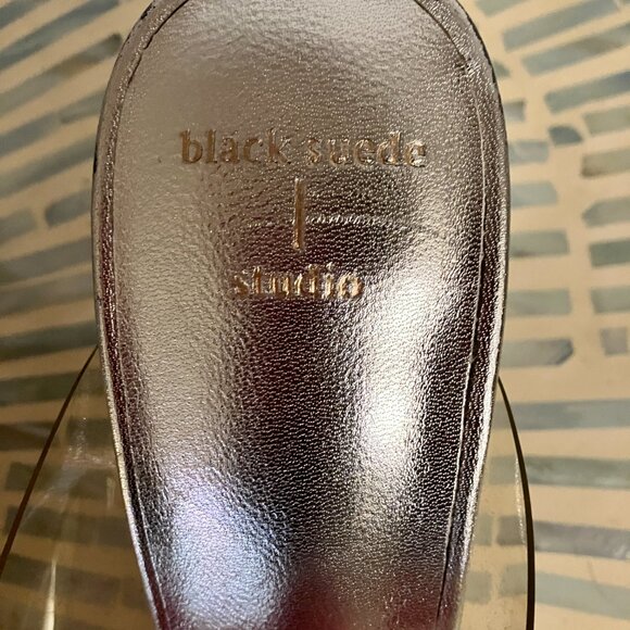 Black Suede Studio PVC Mule - Picture 3 of 10